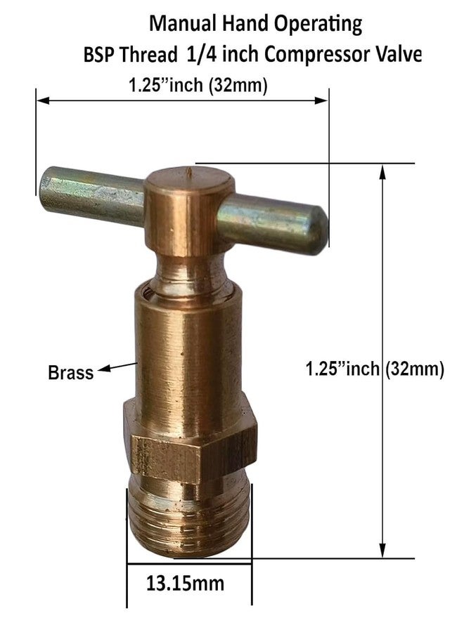 ES EKSAFAR ESEKSAFAR 2pc Manual Hand Operating Air Compressor Valve 1/4" inch BSP Thread air relief safety valve - Image 4